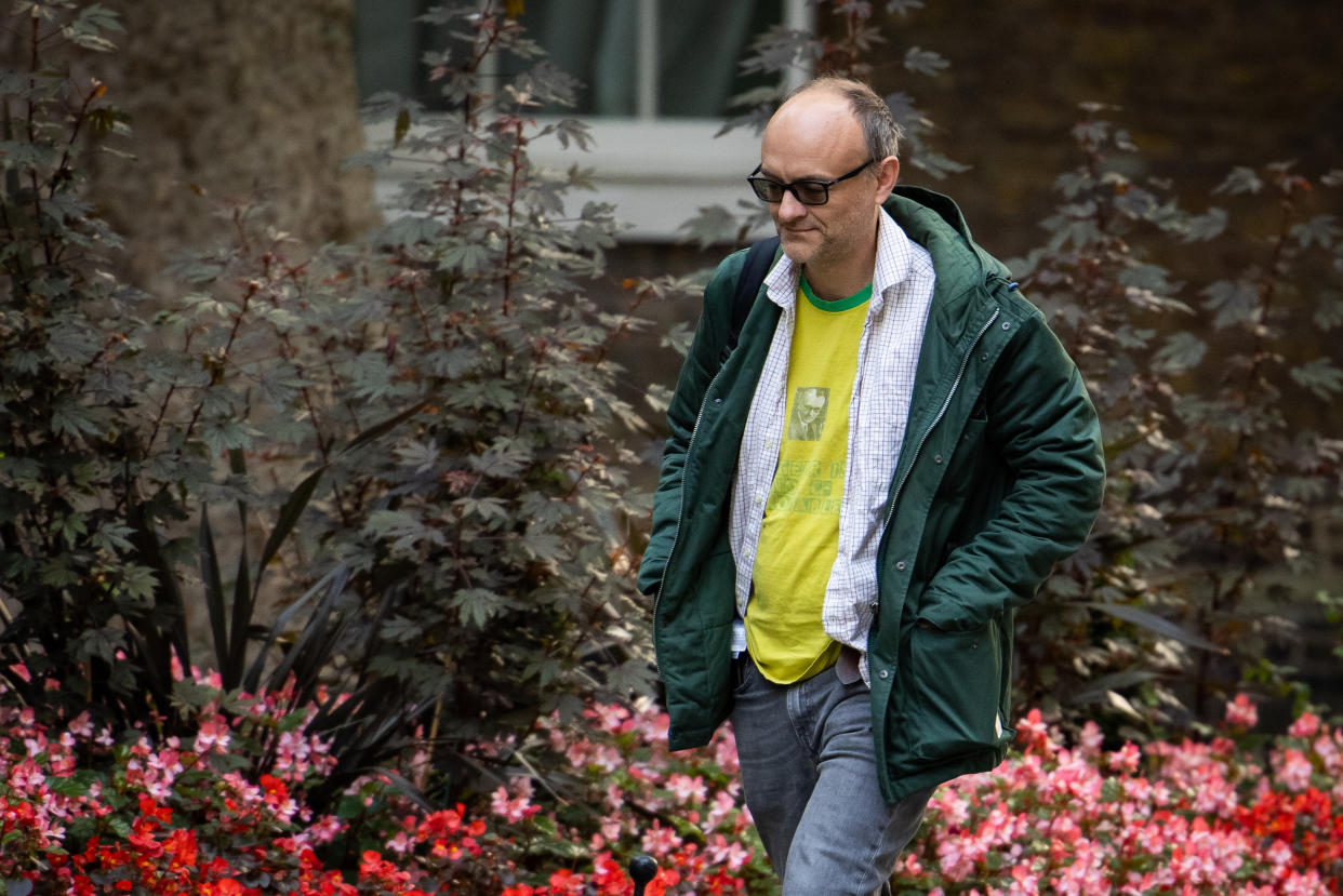 Senior aide to Prime Minister Boris Johnson, Dominic Cummings, arrives in Downing Street, London. A post-Brexit trade deal with the EU is hanging in the balance after Brussels demanded the UK abandon plans to override key elements of the Withdrawal Agreement. (Photo by Aaron Chown/PA Images via Getty Images)