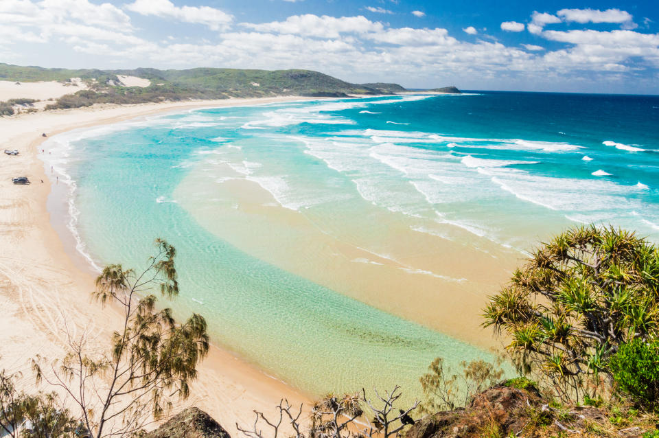 A sandy beach on Fraser Island. Source: Getty Images