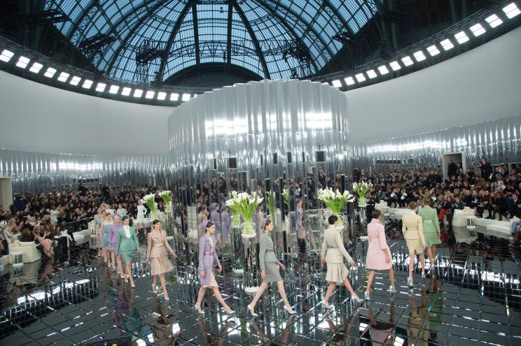 Models walk the runway during the Chanel Spring Summer 2017 show as part of Paris Fashion Week on January 24, 2017 in Paris, France. (Photo: Getty)