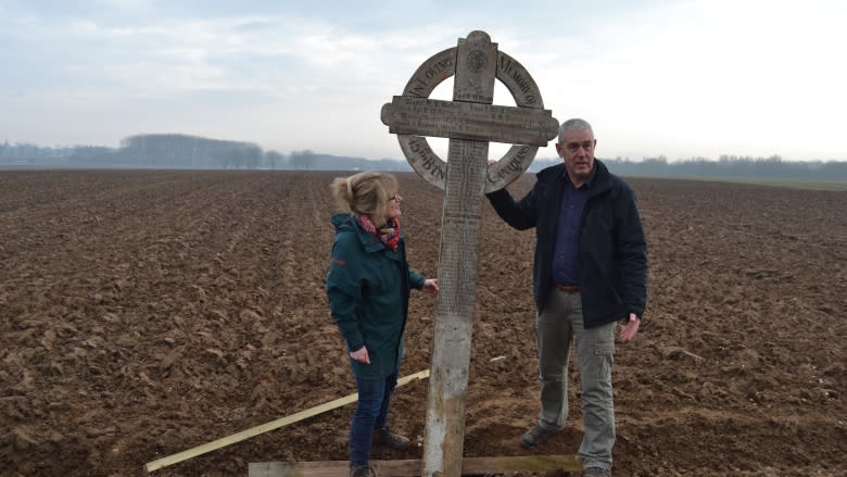 Raised in early hours of Vimy battle, cross honouring Canadians returns to France