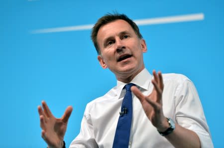 FILE PHOTO: Jeremy Hunt, a leadership candidate for Britain's Conservative Party, attends a hustings event in York