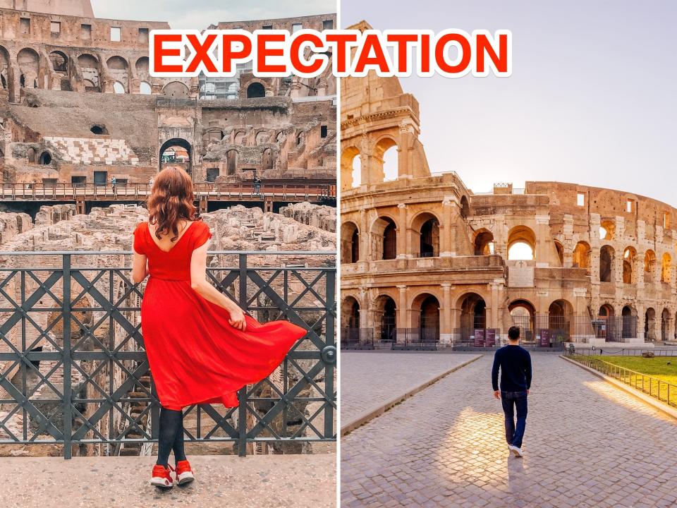 Expectations of visiting the Colosseum in Rome