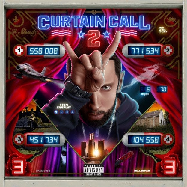 Cover of Eminem's "Curtain Call 2," a greatest-hits album due Aug. 5, 2022.