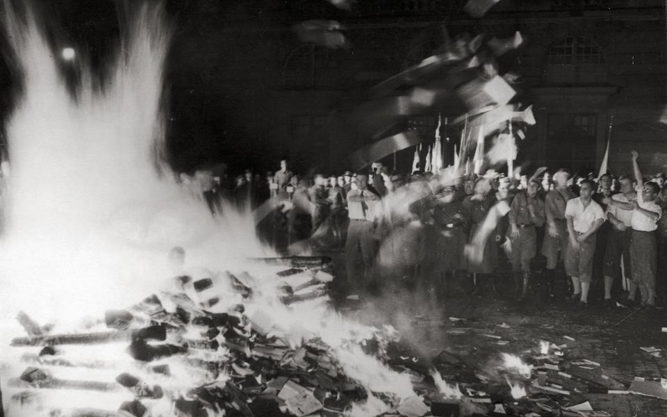 Visceral: book burning in Berlin, January 1933 - Hulton Archive 