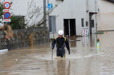 Aftermath of Typhoon Hagibis in Nagano Prefecture