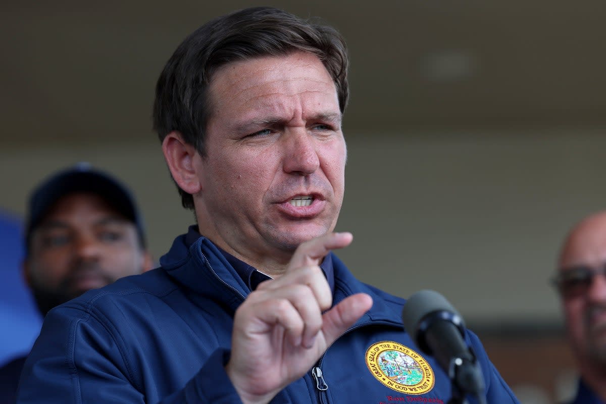 Florida Governor Ron DeSantis has put himself at forefront of recovery efforts (Getty Images)