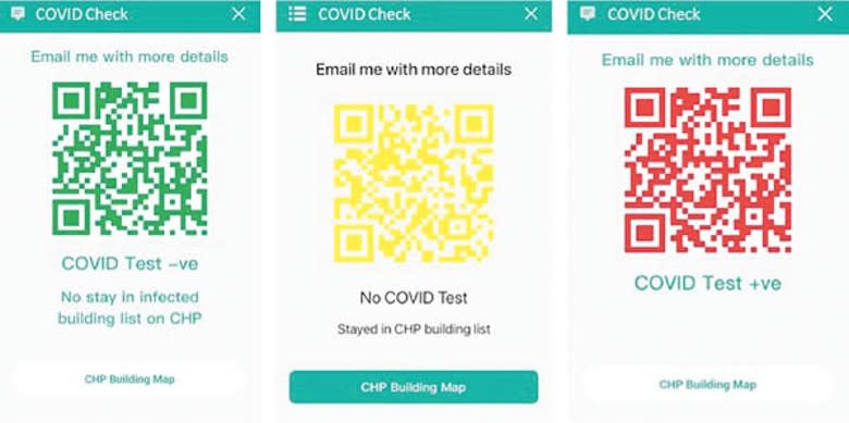 港府下月擬推旅客健康碼，分紅、黃、綠三色。