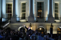 Elton John performs on the South Lawn of the White House in Washington, Friday, Sept. 23, 2022. John is calling the show "A Night When Hope and History Rhyme," a reference to a poem by Irishman Seamus Heaney that President Joe Biden often quotes. (AP Photo/Susan Walsh)