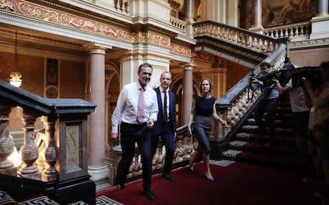 Dominic Raab (centre) at the Foreign Office - Credit: &nbsp;Dan Kitwood/PA Wire/&nbsp;Dan Kitwood/PA Wire