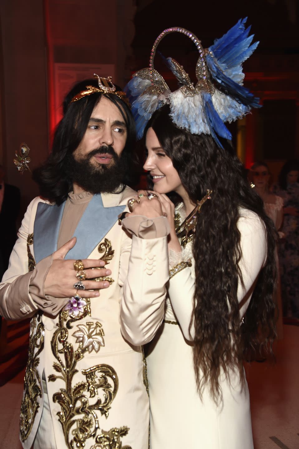 new york, ny may 07 alessandro michele and lana del rey attend the heavenly bodies fashion the catholic imagination costume institute gala at the metropolitan museum of art on may 7, 2018 in new york city photo by kevin mazurmg18getty images for the met museumvogue