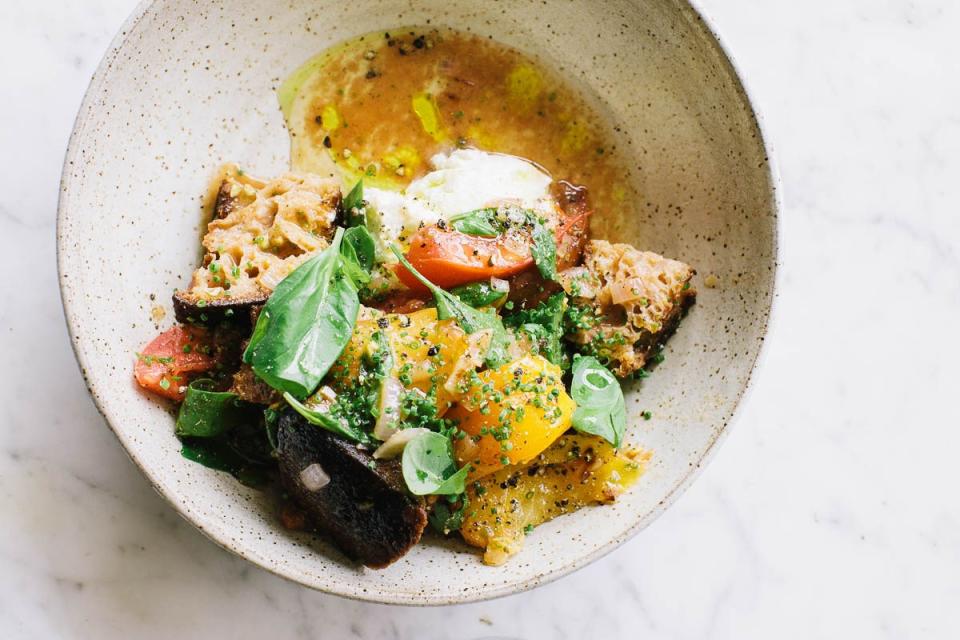 Fried-Bread Panzanella with Ricotta and Herbs