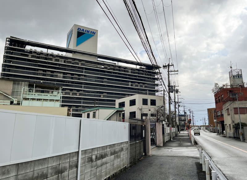 General view shows Daikin Industries' Yodogawa plant in Osaka