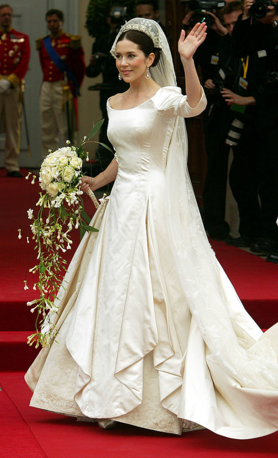 Princess Mary in her wedding dress