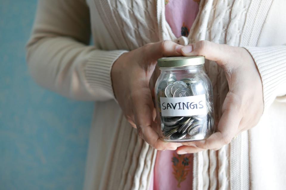 savings coins holding jar