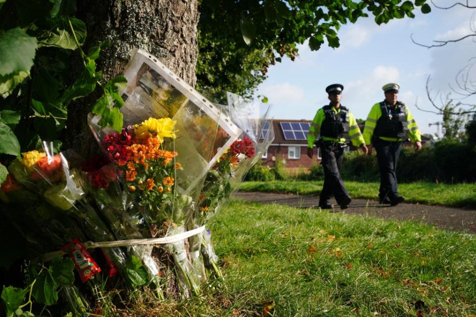 Floral tributes left in Keyham (PA) (PA Wire)