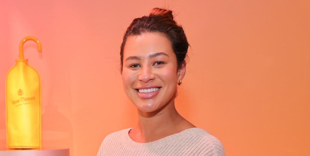 london, england may 31 montana brown attends the 2023 bold woman award ceremony hosted by veuve clicquot at their solaire culture exhibition in piccadilly circus on may 31, 2023 in london, england photo by dave benettgetty images for veuve clicquot