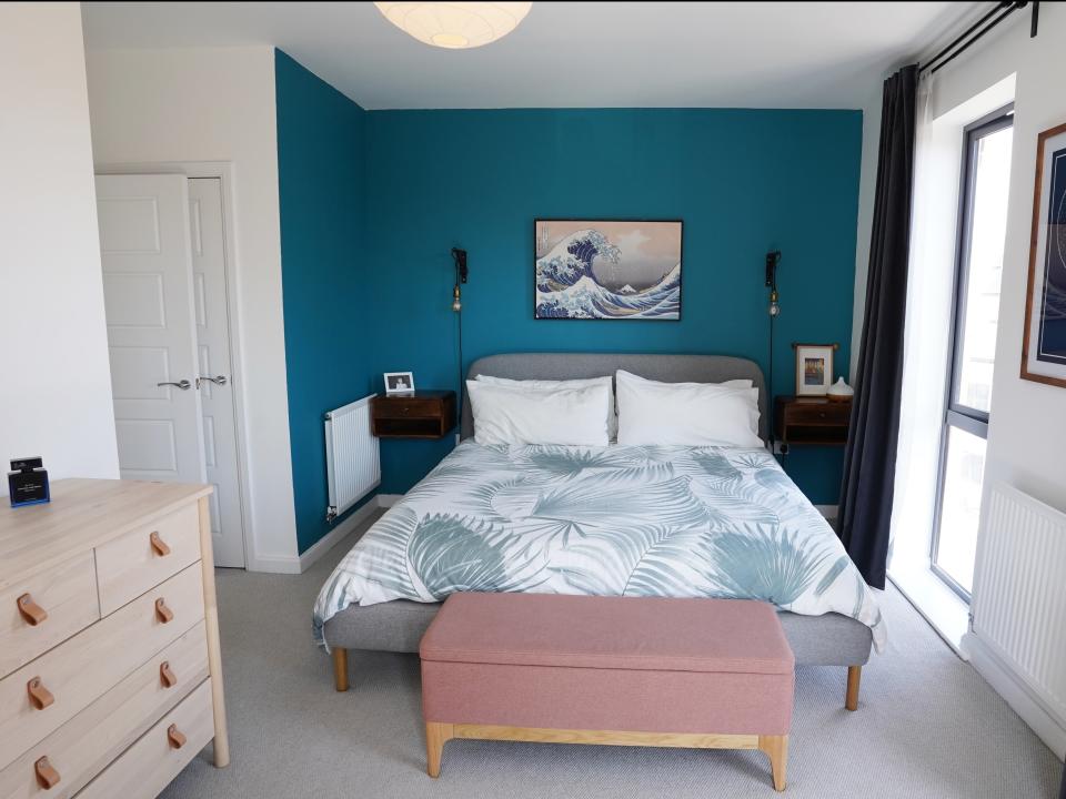 A view of one of three bedrooms inside the Coulsdon townhouse being raffled off for £3 (Yumi Palmer)