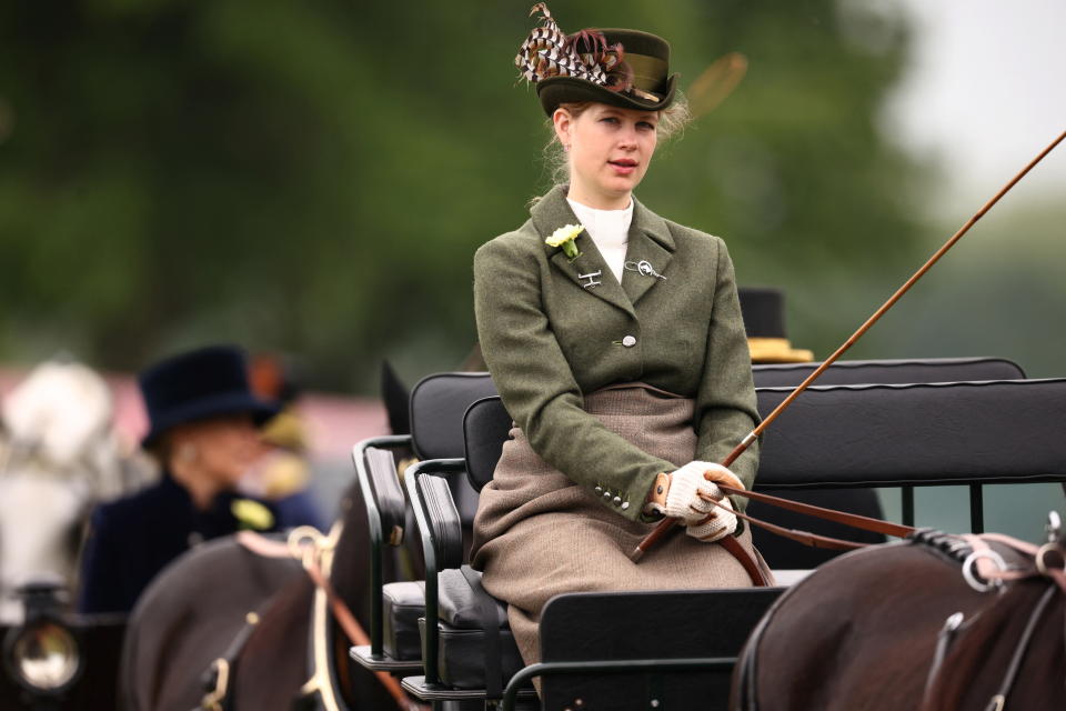 Britain’s Lady Louise Mountbatten-Windsor participates in the Champagne Laurent-Perrier Meet of the British Driving Society during The Royal Windsor Horse Show in Windsor, Britain, May 15, 2022. REUTERS/Henry Nicholls