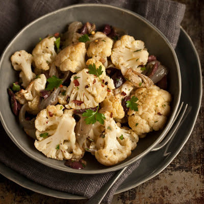 <strong>Get the <a href="http://drizzleanddip.com/2012/07/29/roasted-cauliflower-salad-with-anchoviesolives-capers">Roasted Cauliflower Salad with Anchovies, Olives and Capers Recipe</a> by Drizzle & Dip</strong>