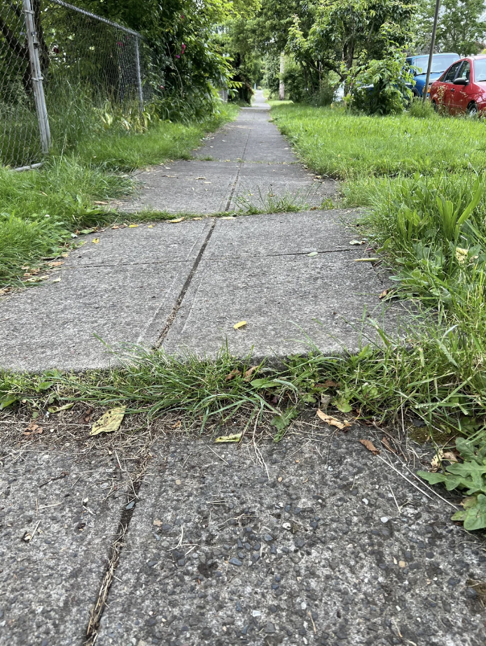 crooked sidewalks