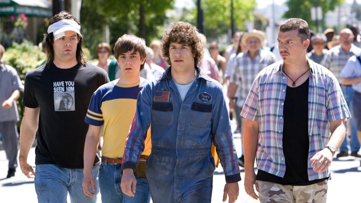 Bill Hader, Jorma Taccone, Andy Samberg and Danny McBride in "Hot Rod." (Photo: Paramount)