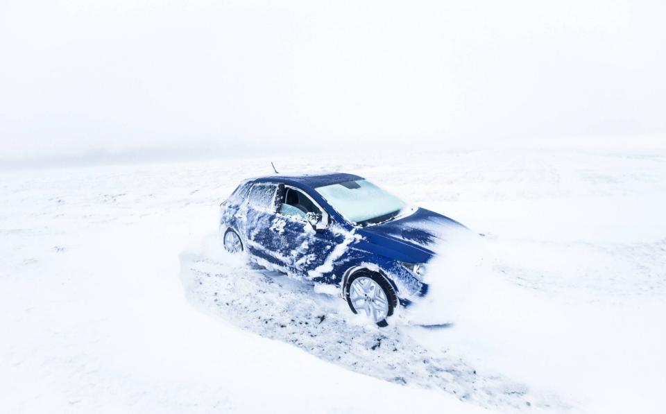 Abandoned vehicles covered in snow and ice near Consett, in County Durham on Saturday morning - Alex Elliott / NNP 