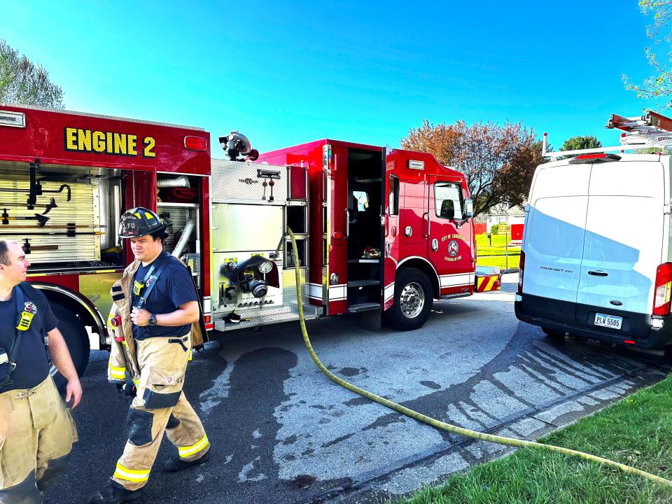 City firefighters responded to a house fire Thursday morning at 311 Williamsburg Lane at Hunter Trace. There were no injuries in the fire.