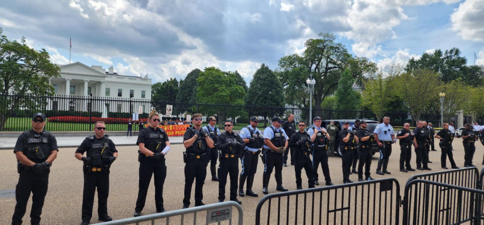 <em>Police presence near the White House at the rally. (Photo/Courtesy of Ray St. Clair)</em>