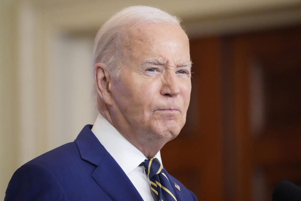 FILE - President Joe Biden speaks in the East Room at the White House in Washington, June 4, 2024. One of Biden's signature laws aimed to invigorate renewable energy manufacturing in the U.S. It will also helped a solar panel company reap billions of dollars. (AP Photo/Alex Brandon, File)