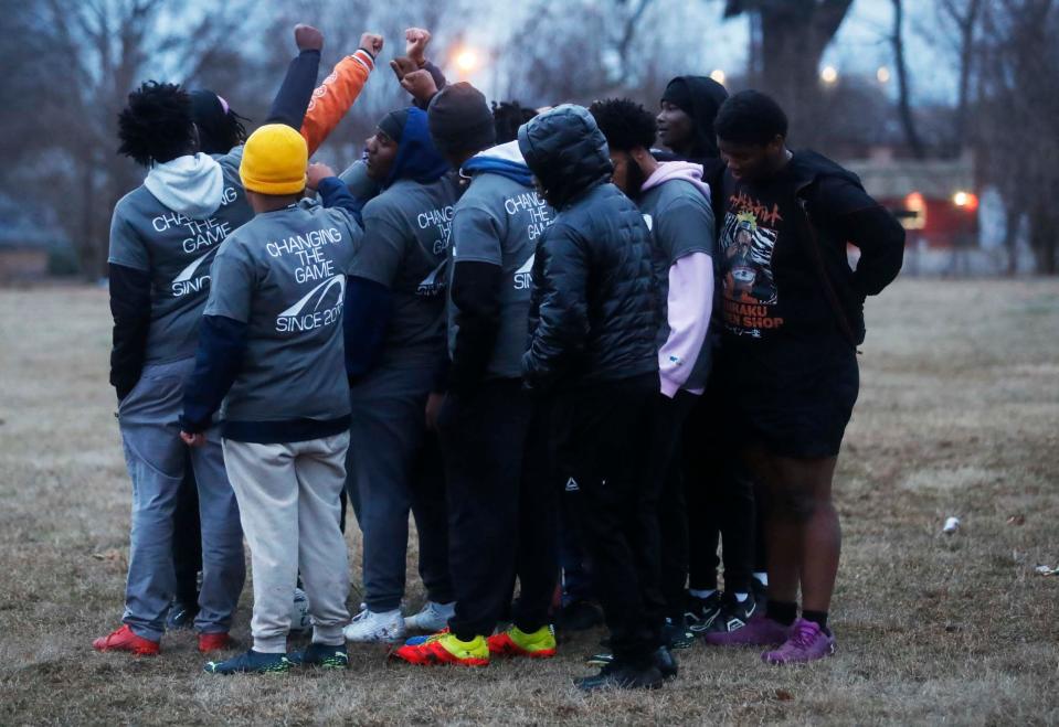 Memphis Inner City Rugby hosts a practice on the Vance Middle School field where they just got approved for $1.1 million for field renovations on Tuesday, January 09, 2024 in Memphis, Tenn.