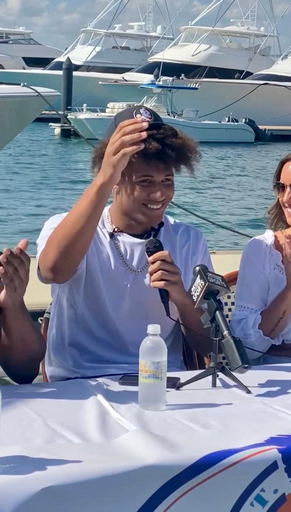 Benjamin four-star recruit Amaree Williams held his commitment ceremony at Sailfish Marina Resort. Florida State will be home for the two-way stud.