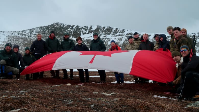 Soldiers, police and parks staff hike up mountain to reach Canada's Vimy Ridge