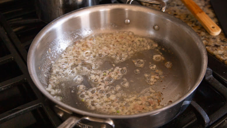 sauteeing shallots in butter