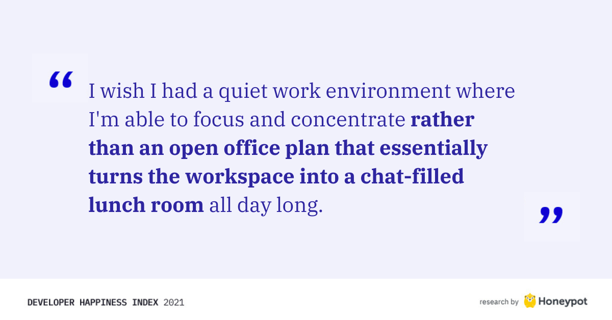 "Rather than an open office plan..."