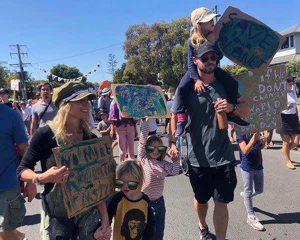 Elsa Pataky/Instagram Chris Hemsworth and Elsa Pataky with their kids