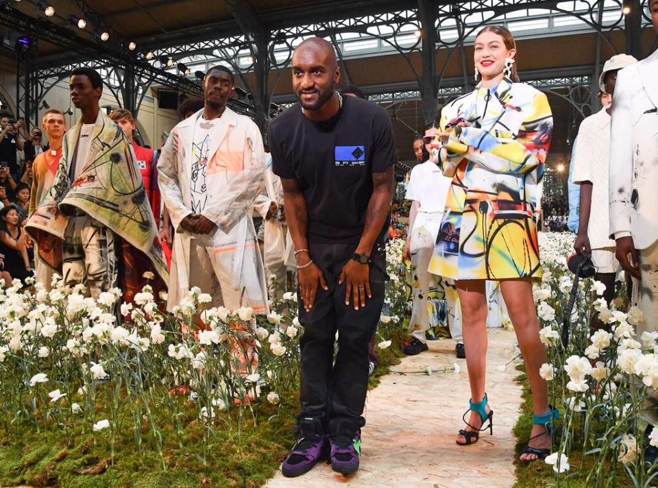 Virgil Abloh, Gigi Hadid, 2019 Paris Fashion Week