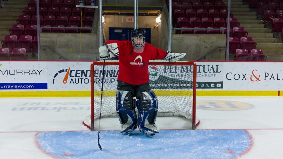 Smith is happy to be back in net after an injury took him out of play last winter. 