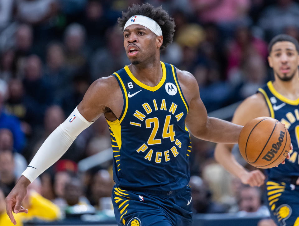 Buddy Hield can shoot 3-pointers in a market that is very kind to those who can shoot 3-pointers. (Photo by Michael Hickey/Getty Images)