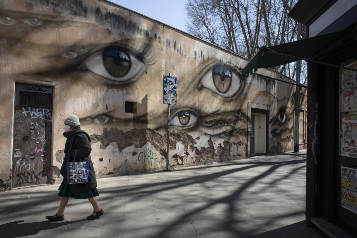 La zona de Trastevere en Rome, el lunes por la mañana, el 16 de marzo de 2020. (Nadia Shira Cohen/The New York Times)