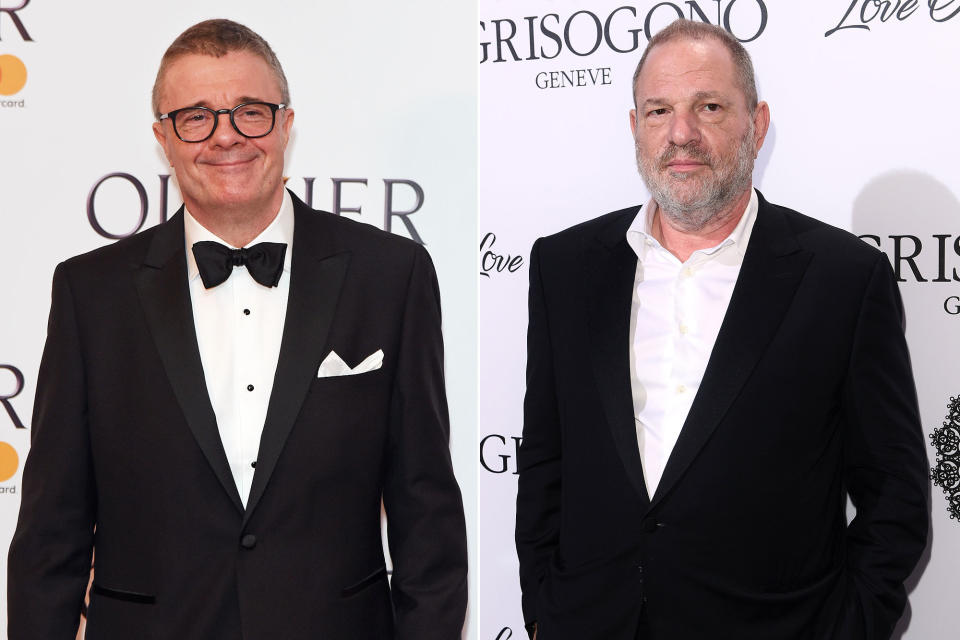 <p>Amid the allegations of sexual harassment against Harvey Weinstein, Nathan Lane said Weinstein <span>threw him against a wall</span> at Hillary Clinton’s birthday party. During an interview at the New Yorker Festival on Saturday night, Lane recalled firing back, “You can’t hurt me, I don’t have a film career.”</p>