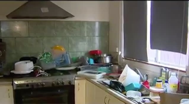 There was a pile of dishes left. Source: 7 News