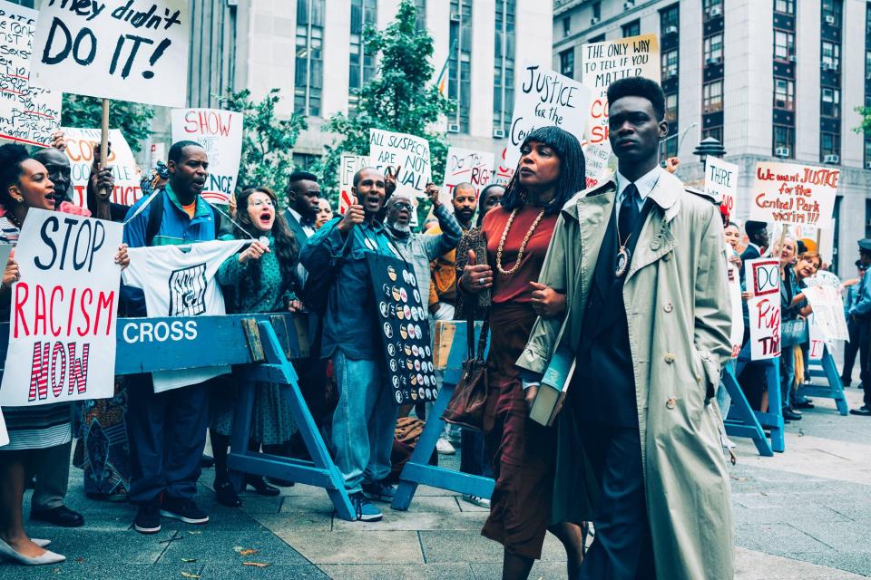 Aunjanue Ellis and Ethan Herisse in When They See Us.