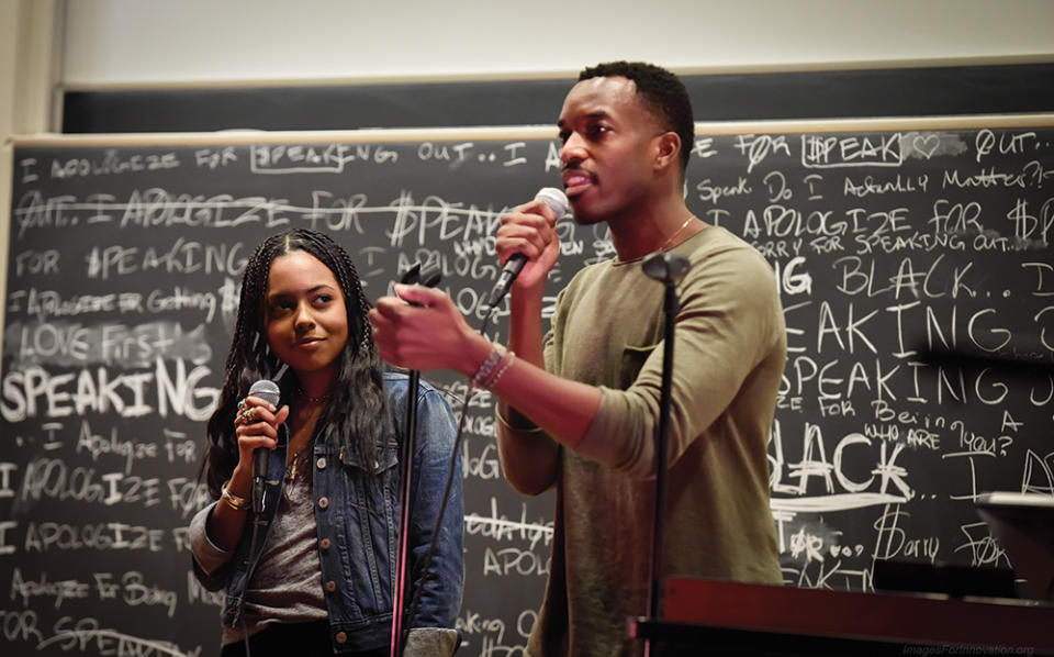 Tony winner Adrienne Warren and Britton Smith of the Broadway Advocacy Coalition, founded in response to the 2016 murder of Philando Castile by police - Credit: Lee Wexler