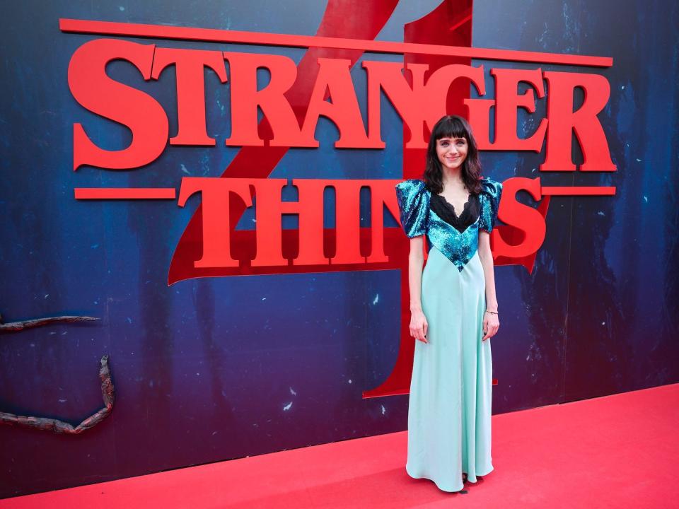 Natalia Dyer at a "Stranger Things" premiere in Spain on May 18, 2022.