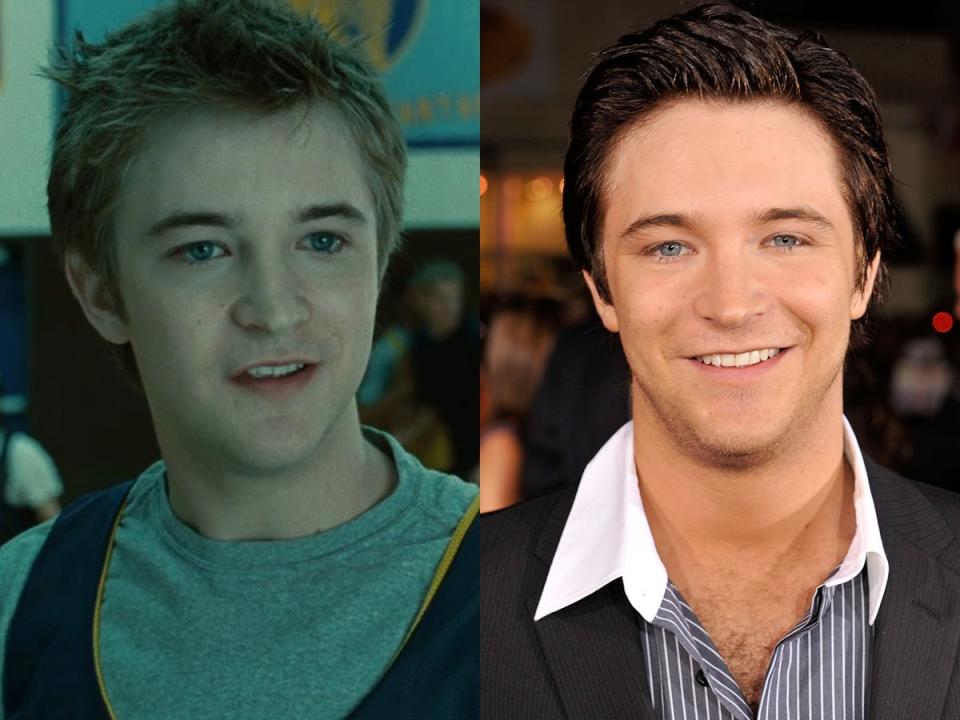 Left: Michael Welch as Mike in "Twilight." Right: Welch at the LA premiere of "Twilight" in November 2008.
