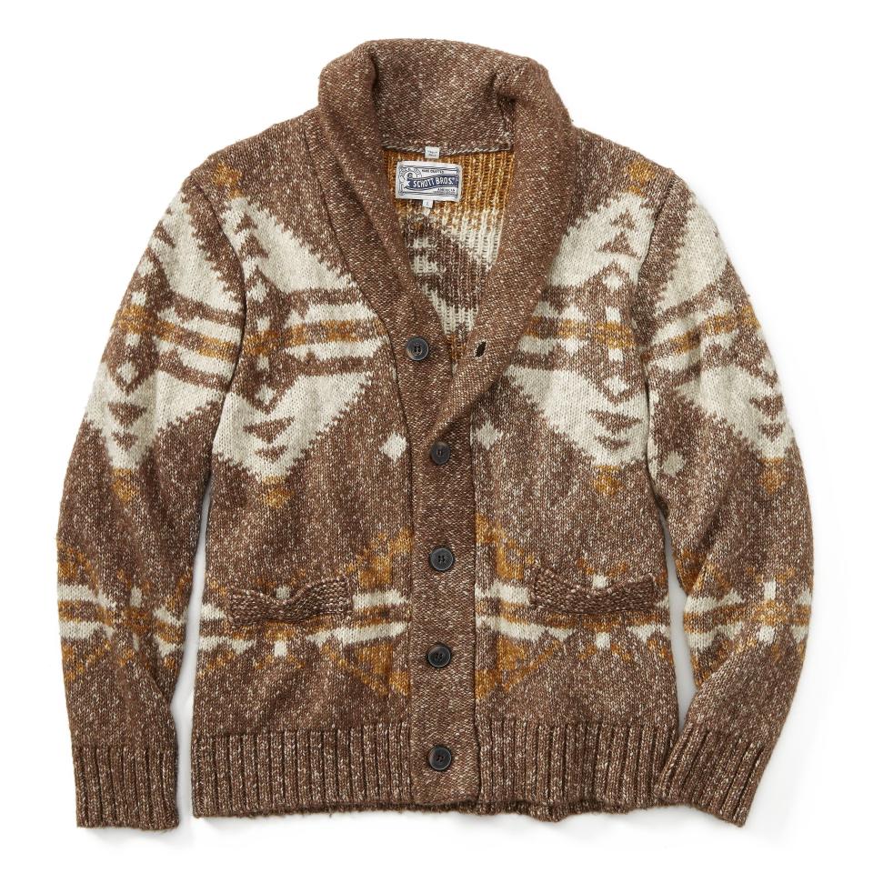 Schott Motif Cardigan Sweater - Exclusive