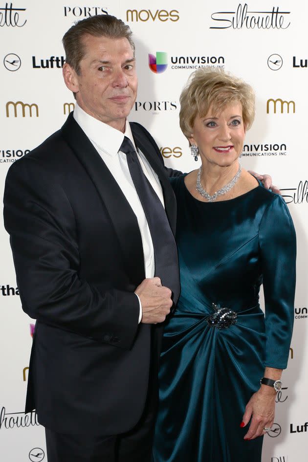 Linda McMahon and Vince McMahon attend the PowerWomen 2013 awards on November 14, 2013, in New York City. (Photo: Andrew Toth via Getty Images)