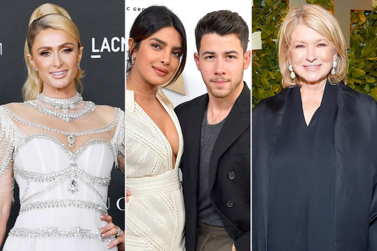 paris hilton, Martha stewart and nick priyanka jones