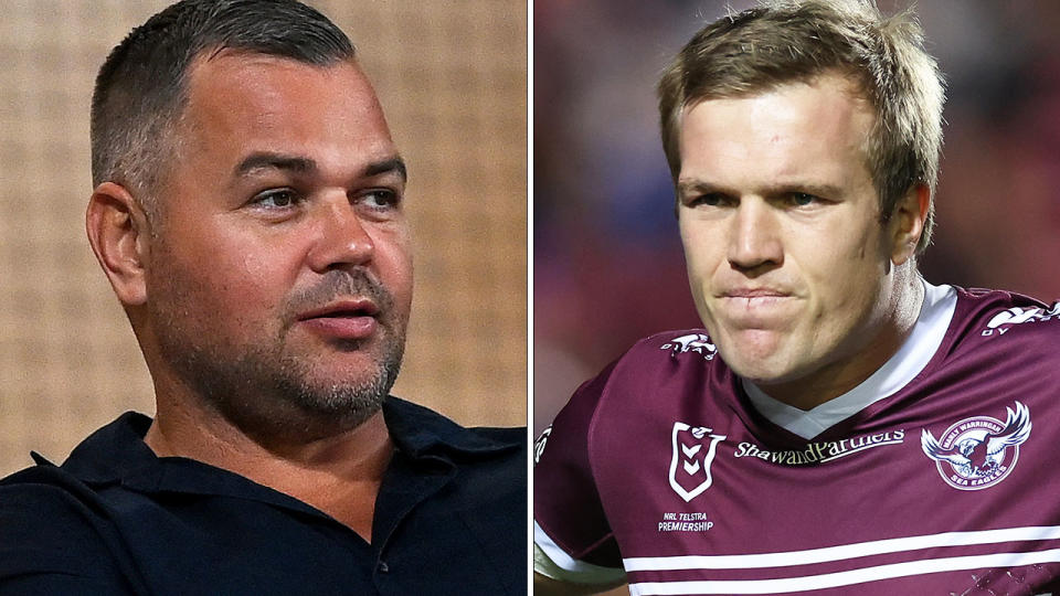 Anthony Seibold has given Sea Eagles star Jake Trbojevic assurances that he has 'learned his lessons' from previous NRL mistakes at the Brisbane Broncos. Pictures: Getty Images