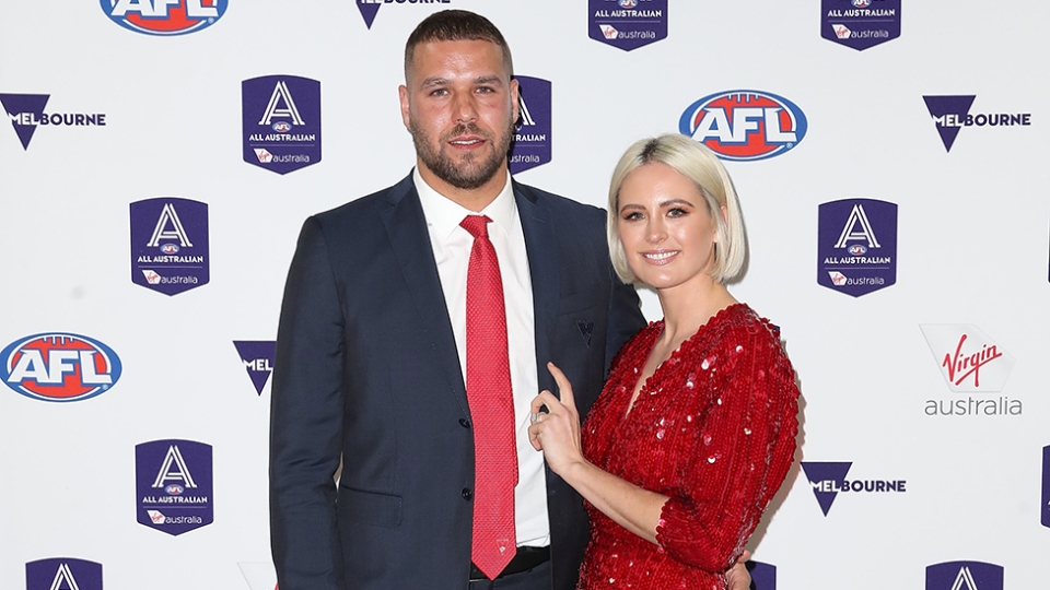 Pregnant Jesinta Campbell and AFL star husband Lance 'Buddy' Franklin are expecting their first baby together